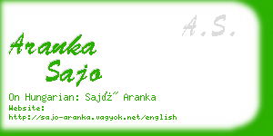 aranka sajo business card